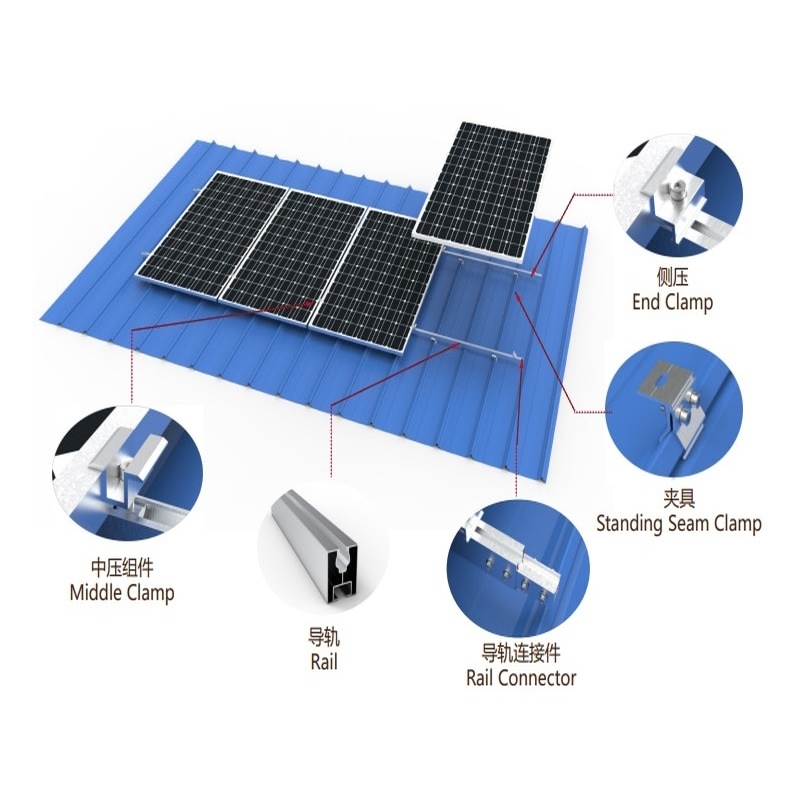 太陽光発電取り付けブラケット ソーラー三脚設置 PV パネルシステム 屋根アルミレール ソーラー